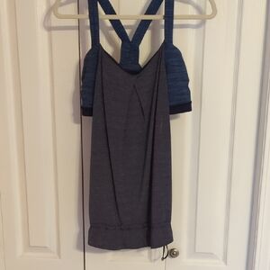 Lululemon Blue and Gray Strappy Top